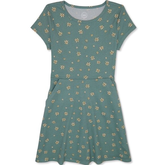 Feeling Lucky Shirt And Sage Green Floral Dress 2 Piece Set Girls Size 4-5 NEW - Picture 5 of 7